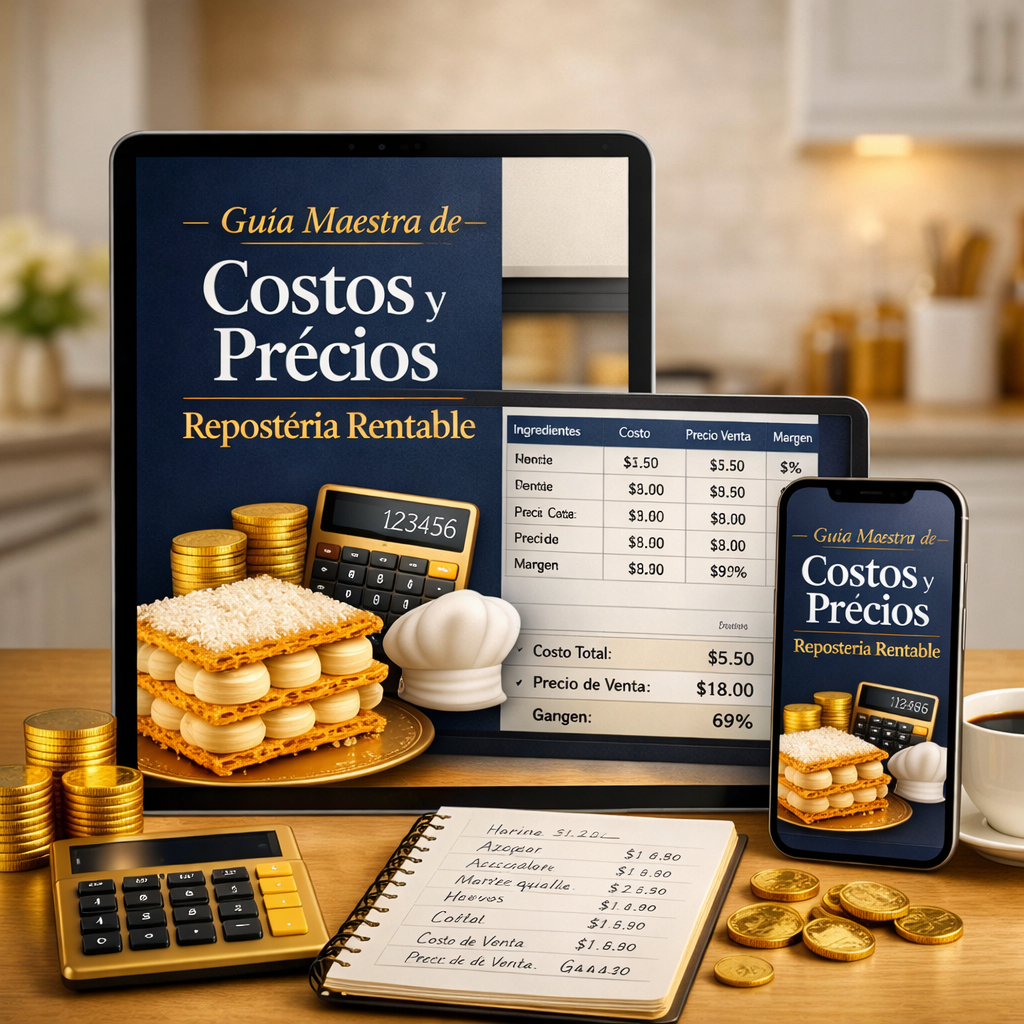 Master en Repostería en Casa: Milhojas y Galletas Gourmet: El Manual del Negocio Dulce + "Guía de Costos y Precios: No pierdas ni un centavo al vender"