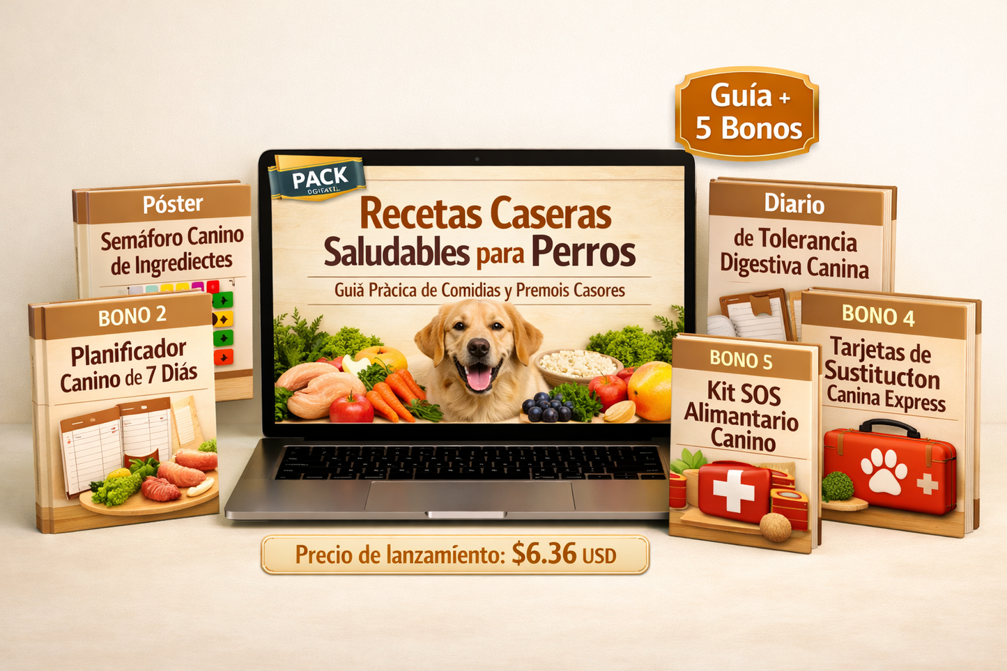 Pack Recetas Caseras Saludables para Perros + 5 Herramientas Gratis